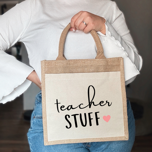 Jutetasche „Teacher stuff“ | für Lehrer